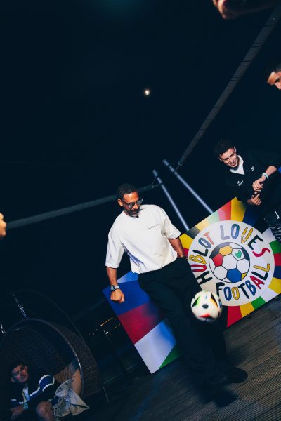 Rio Ferdinand and other guests playing just for kicks at the party Rio Ferdinand and other guests playing just for kicks at the party