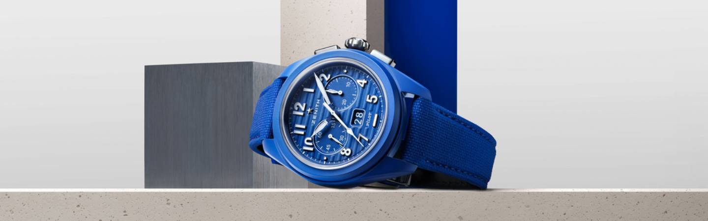 Zenith Unveils a Trio of Limited-Edition Blue Ceramic Chronographs for Its 160th Anniversary