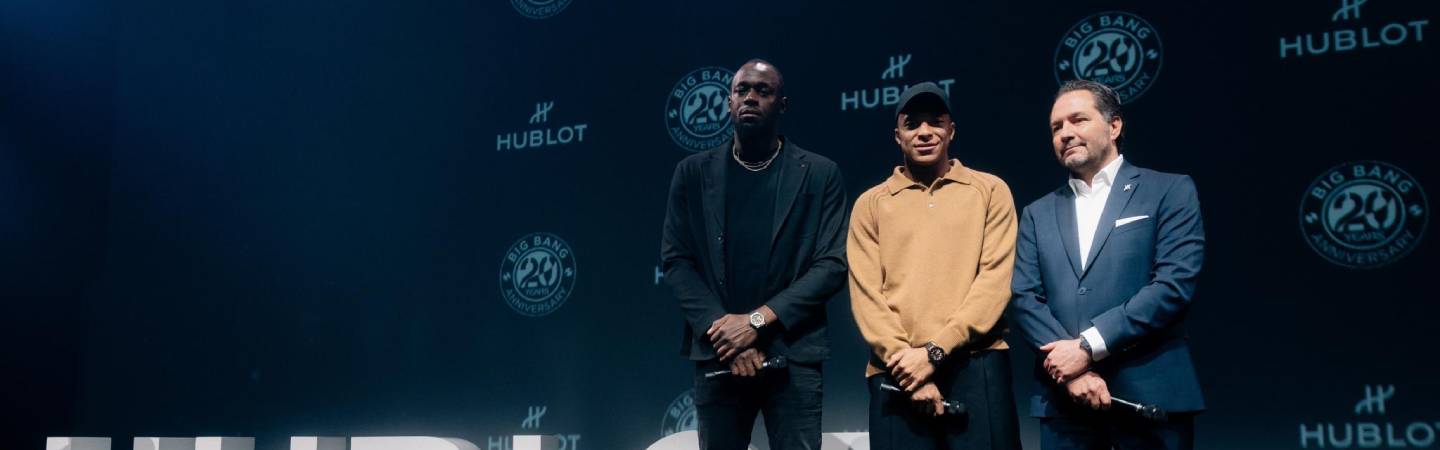 Mbappe & Usain Bolt at Watches and Wonders 2025 for Big Bang Night