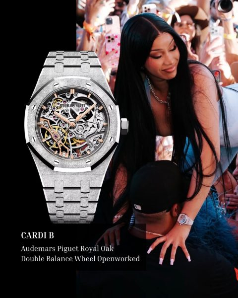 Cardi B – Royal Oak Double Balance Wheel Openworked