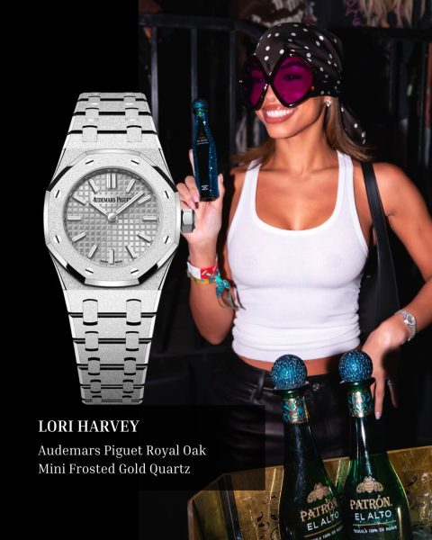 Lori Harvey – Royal Oak Mini Frosted Gold Quartz