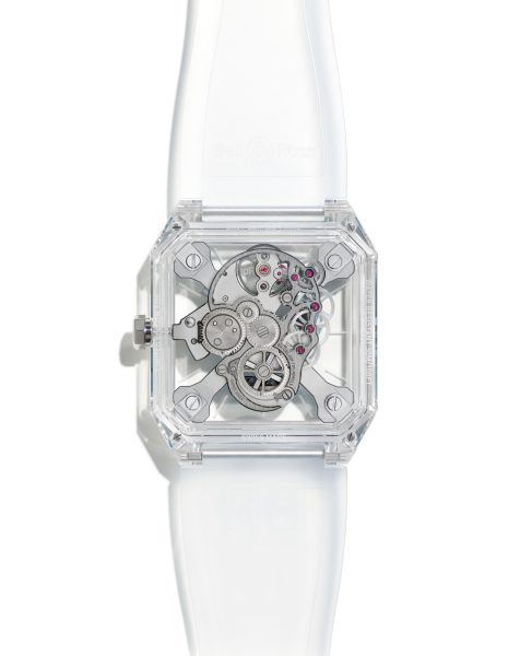 Back of the transparent timepiece Back of the transparent timepiece