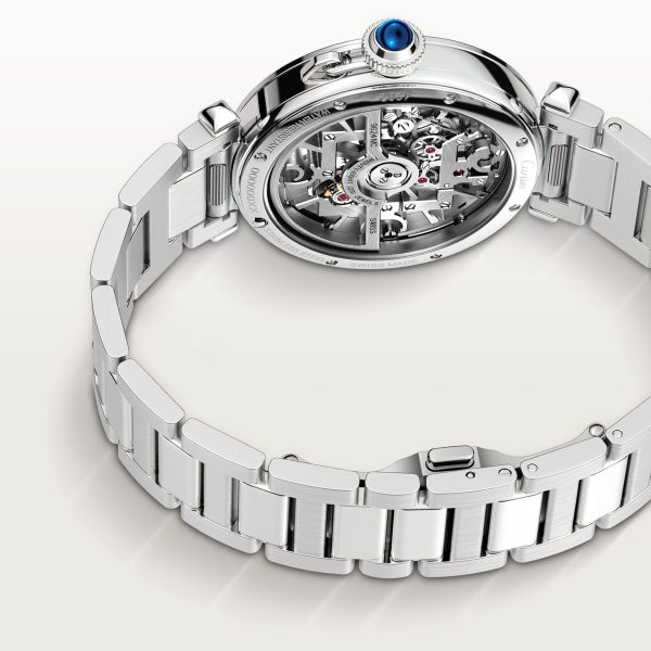 Calibre 9624 MC is also visible through the watch case back