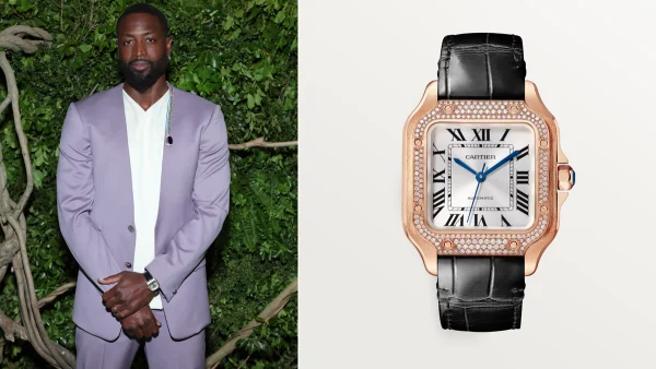 Dwyane Wade in a Cartier Santos de Cartier