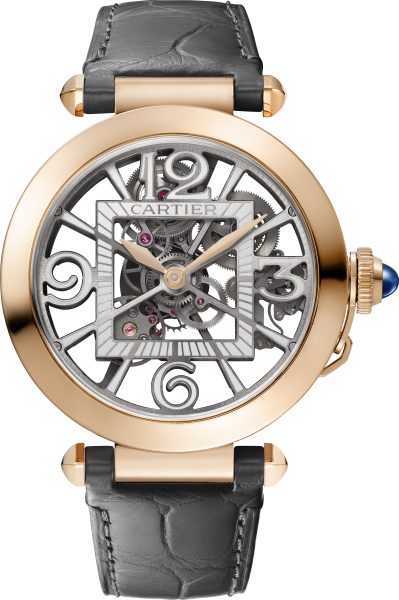 Pasha de Cartier Skeleton in rose gold