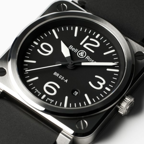 The BR 03 Black Steel boasts a highly legible dial1 The BR 03 Black Steel boasts a highly legible dial1