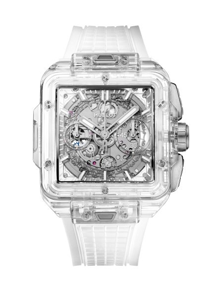 The Unico movement takes centre stage on the sapphire dial The Unico movement takes centre stage on the sapphire dial