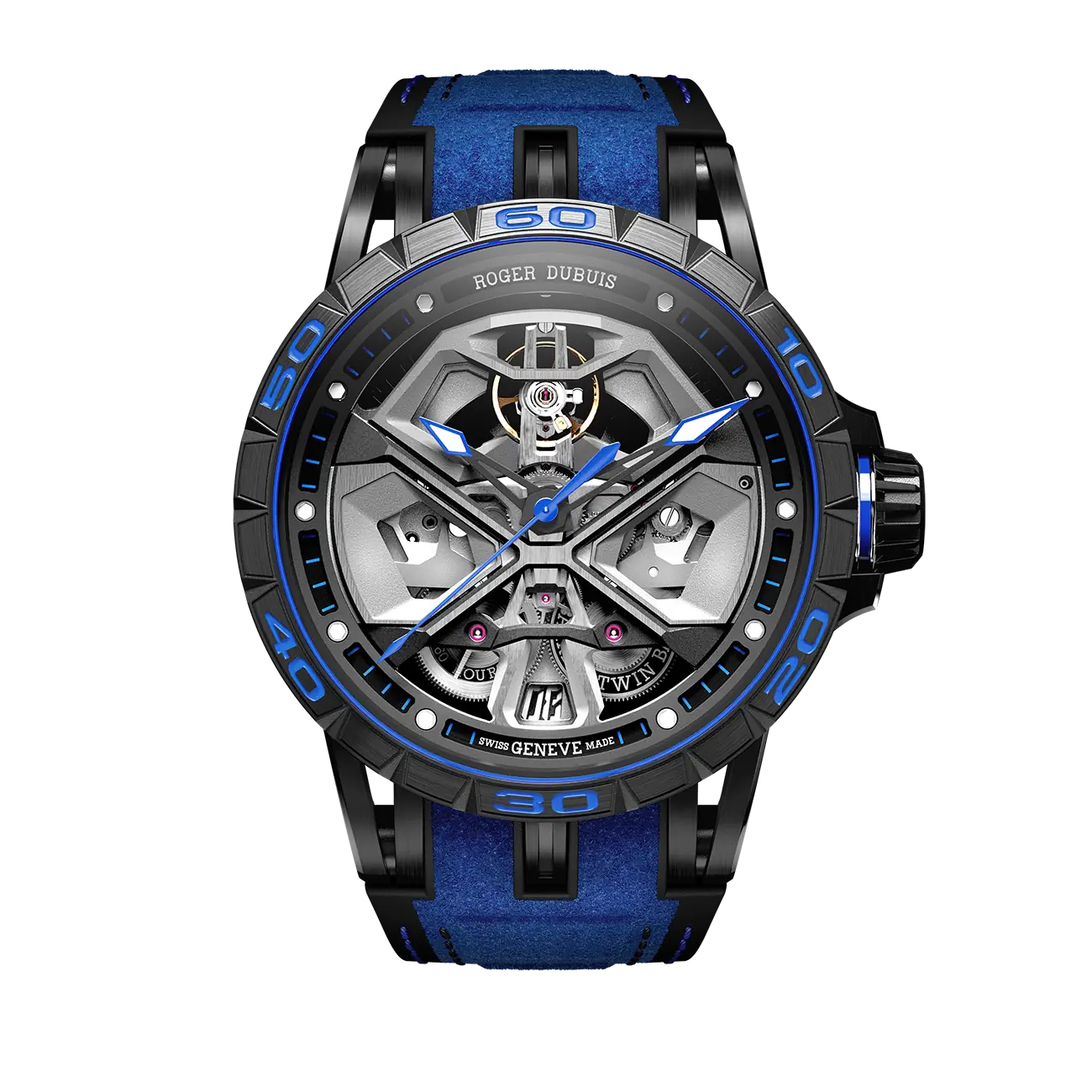 EXCALIBUR SPIDER HURACÁN BLACK DLC TITANIUM 45MM