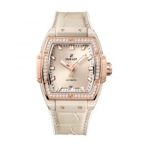 SPIRIT OF BIG BANG BEIGE CERAMIC KING GOLD DIAMONDS